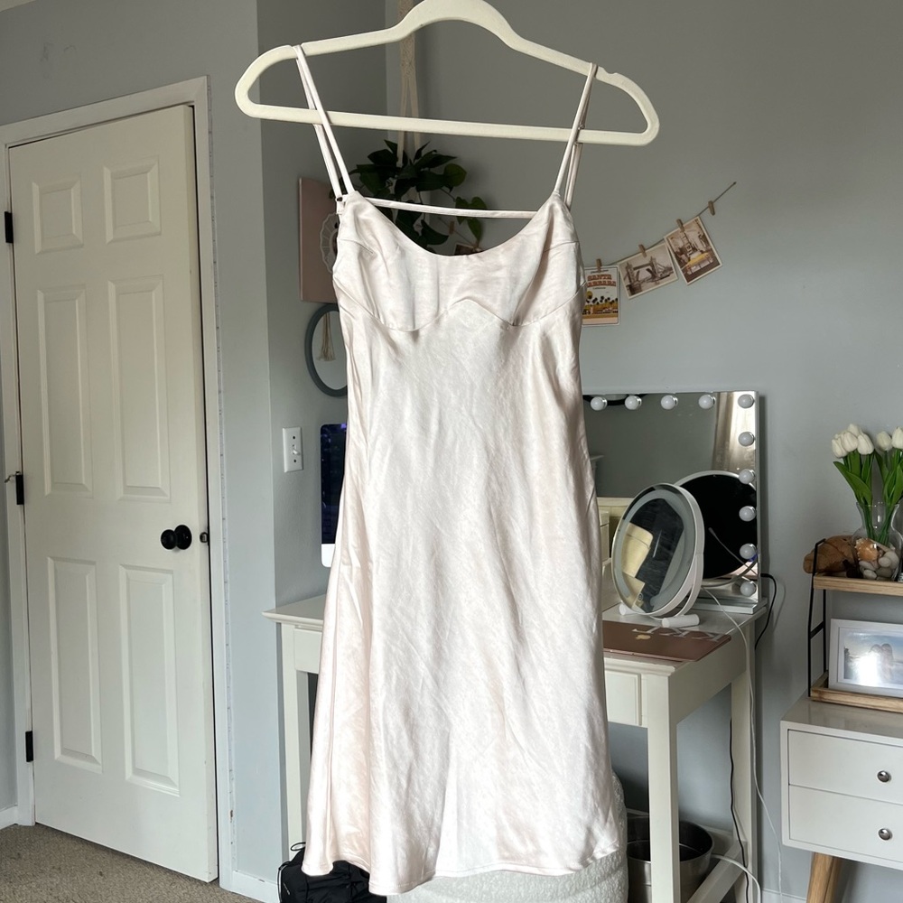 Princess Polly Champagne Mini Dress